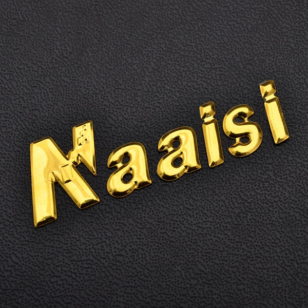 สเตอริโอ 3D Soft PVC รถจักรยานยนต์สติกเกอร์ทองการปรับเปลี่ยนรถมอเตอร์ไซด์ตกแต่งสัญลักษณ์