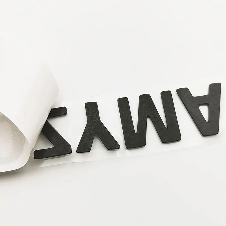 สติกเกอร์ฉลากนุ่มสีเงิน 3D Chrome