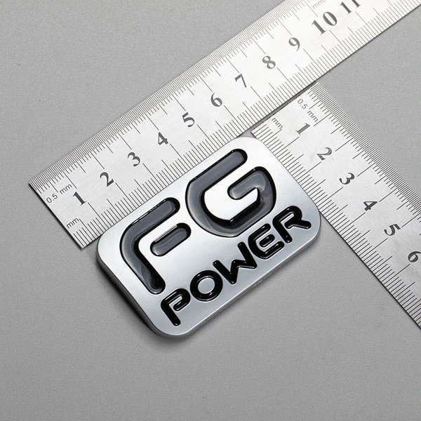 การออกแบบที่กำหนดเองพลาสติก Abs Chrome Electroplate รถป้ายโลโก้แบน Letter Matte 3d รถป้ายสัญลักษณ์