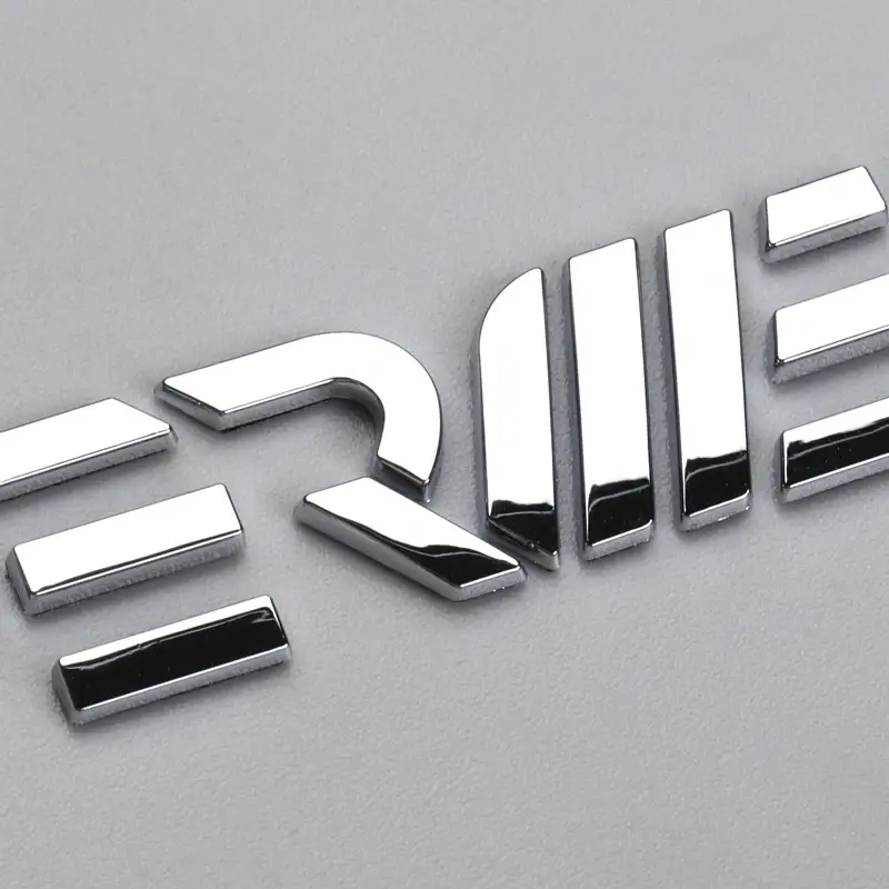 ABS 3D chrome โลโก้พลาสติกหม้อไอน้ำสัญลักษณ์ Self กาวสติกเกอร์