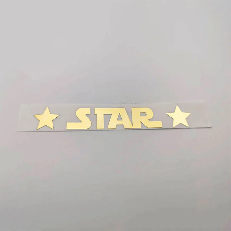 Sricker โลโก้ทองโครเมี่ยมสีทอง