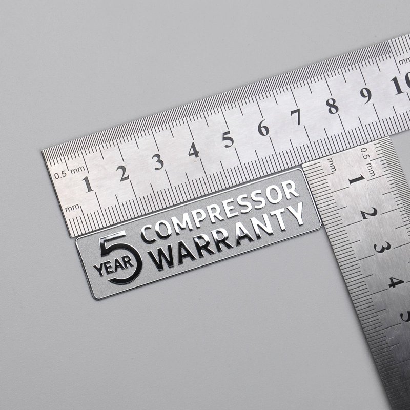 โลโก้โครเมียมไฟฟ้าโลหะ Electroplating Label พร้อมพื้นหลังพื้นผิว