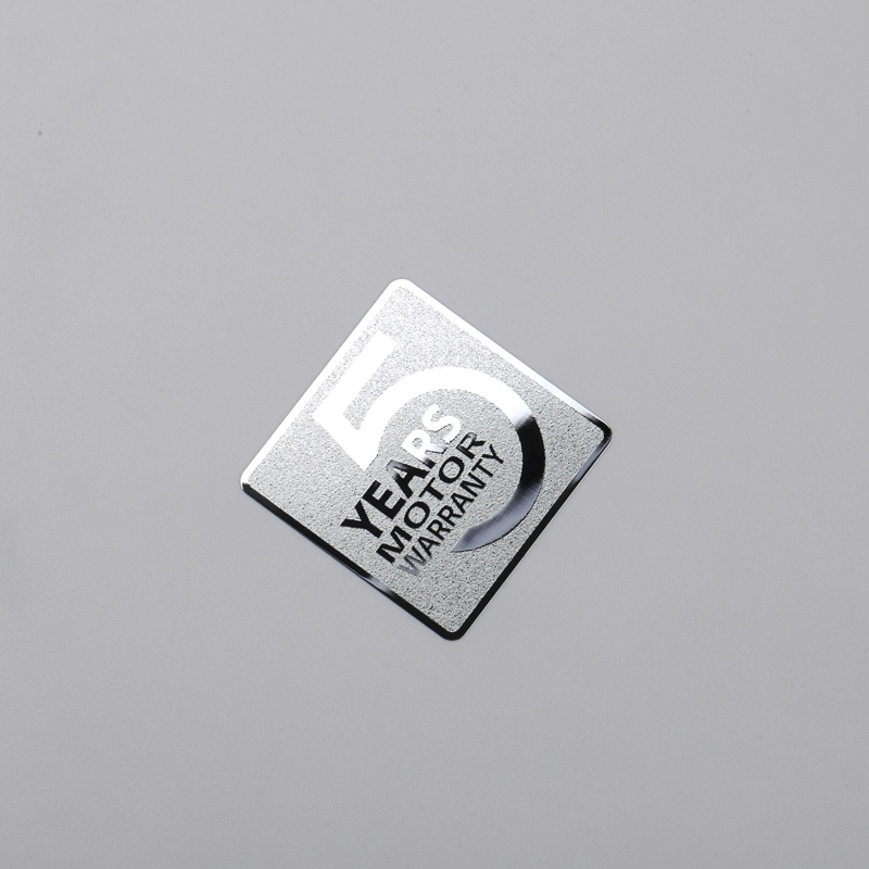 โลหะ Chrome Texture Label Silver Thin Self กาวสติกเกอร์