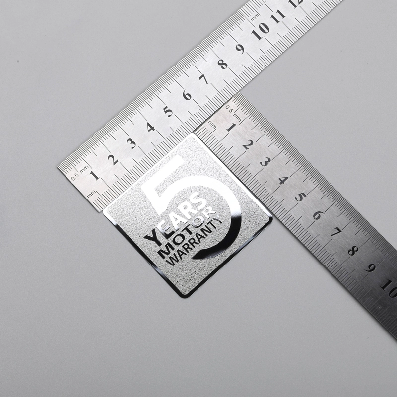 โลหะ Chrome Texture Label Silver Thin Self กาวสติกเกอร์